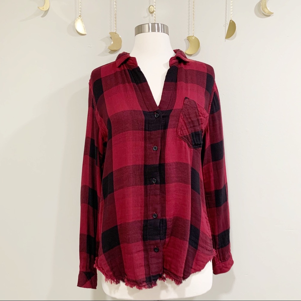 Anthropologie Cloth & Stone. Red & Black Flannel.